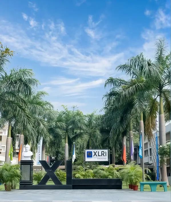 The XLRI monument sign at the campus entrance