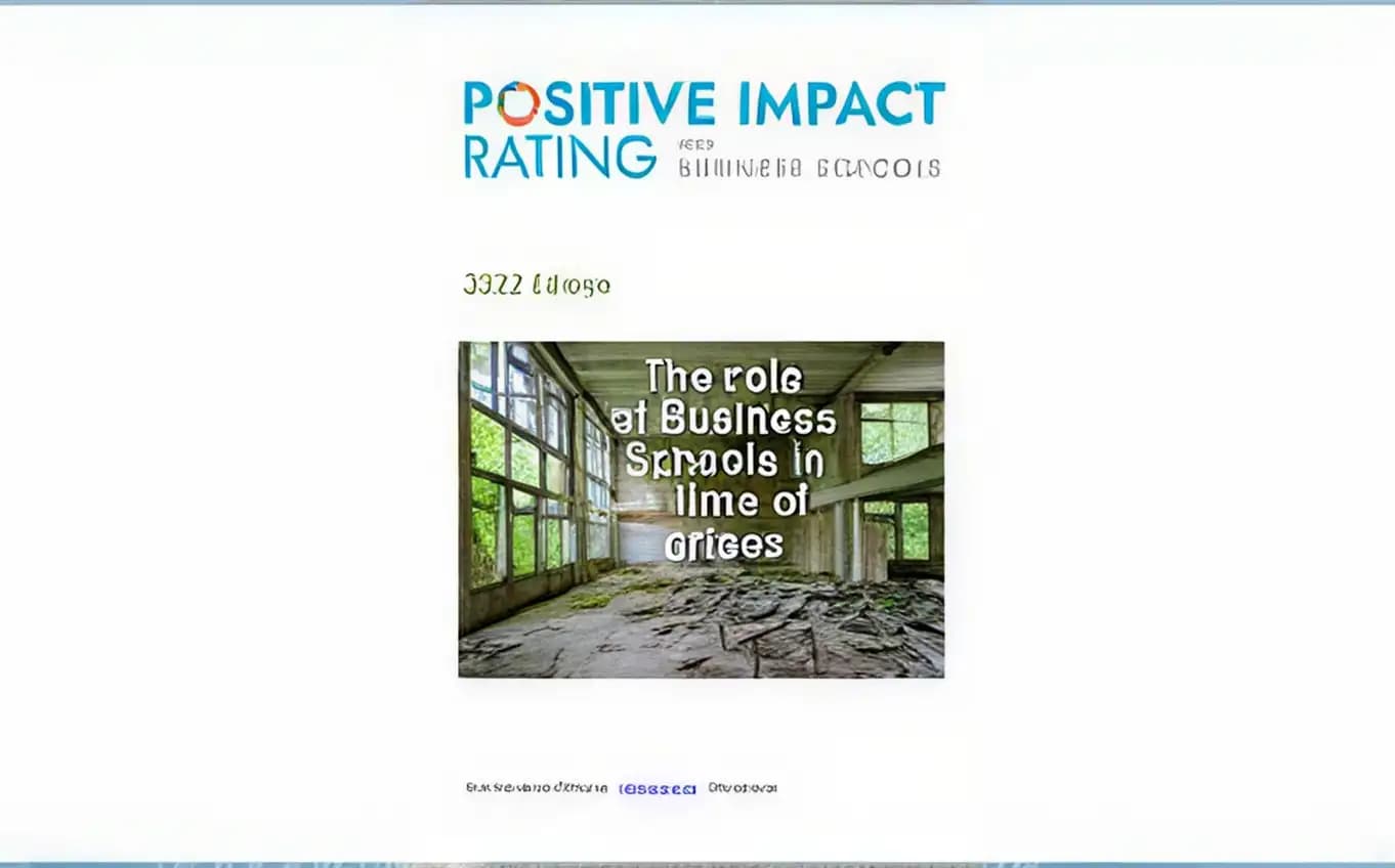 Cover of the 2022 Positive Impact Rating report
