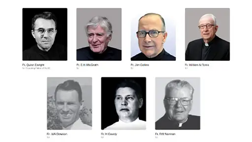 Portraits of the Jesuit fathers who founded XLRI