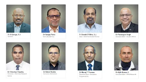 Portraits of the XLRI Amaravati leadership team